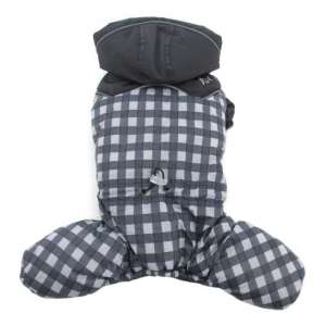 Комбинезон для собак S теплый клетчатый серый Joy