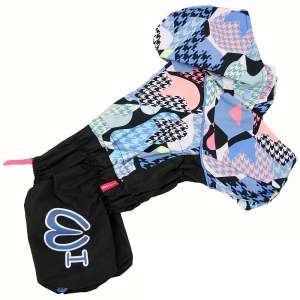 Дождевик для собак р18, спинка 36см черно-синий для мальчиков Formydogs