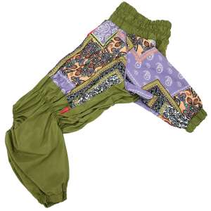 Дождевик для собак рB1, спинка 40см Пэчворк зеленый для девочек Formydogs