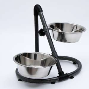 Подставка +2 миски металлические 2,8л регулируемая разноуровневая Пижон