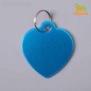 Адресник Сердечко под гравировку 3см*3см Пижон