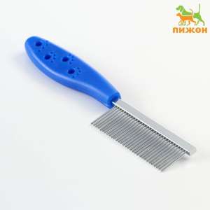 Расческа Лапки с пластиковой ручкой 17,5см*3см синяя Пижон 