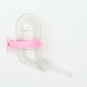 Поилка для грызунов с розовым креплением 60мл 