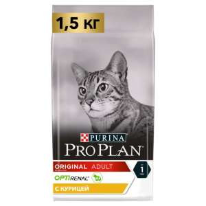 Про План/Pro Plan 1,5кг корм для кошек Adult Курица/рис