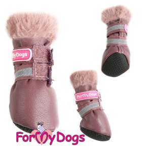 Сапожки для собак зимние пурпурные цельнокроеные р4 (5,7*4,5*9см) Formydogs