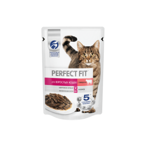 Перфект Фит/Perfect Fit 75гр пауч корм  для взрослых кошек с говядиной