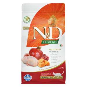 Фармина/Farmina N&D корм для кошек стерилизованных/кастрированных Перепел с гранатом и тыквой 1,5кг