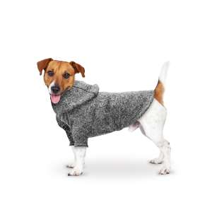 Толстовка вязанная рL спинка 29-32см серая ZooTrend