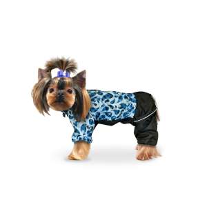 Дождевик Актив рL спинка 29-32см капля черная ZooTrend