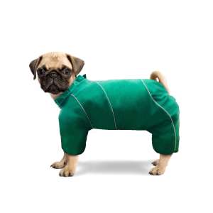 Дождевик для Мопса спинка 44см оливковый ZooTrend