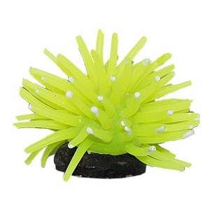 Коралл аквариумный разноцветные щупальца малый силиконовый 5*5*4см Уют