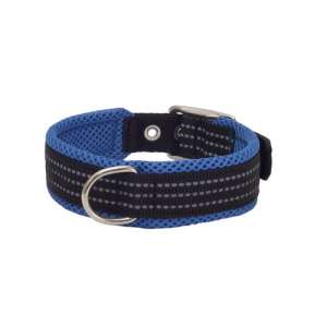 Ошейник нейлон с мягкой подкладкой 20мм 27-35см синий Каскад