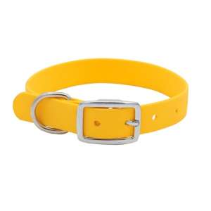 Ошейник биотановый 25мм 35-45см матовый желтый Каскад