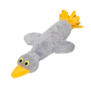 Игрушка для собак Утка с пищиком, бутылка 260х70х440 Светло-серый 19 Зооник                      