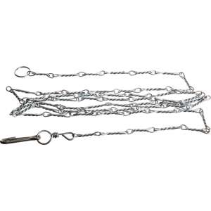 Цепь привязочная витая с карабином 2мм Зооник