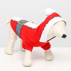 Худи зимнее для собак Санта на флисе рL спинка 38см