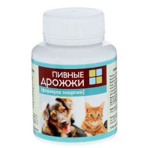 Дрожжи пивные с фосфором 80таб для кошек