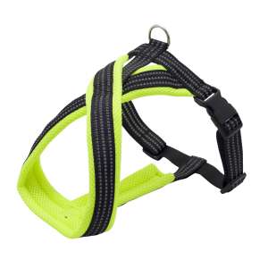 Шлейка нейлон Х-образная мягкий подклад 20мм ОШ40см ОГ44-55см зеленый Каскад