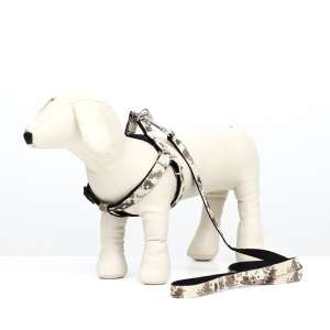 Комплект для собак двухслойный рL шлейка ОШ31-45см ОГ35-52см +поводок 120см*2см камуфляж Пижон