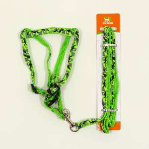 Комплект для собак Шлейка 23-35см*1см + Поводок 120см*1см Милитари хаки Пижон