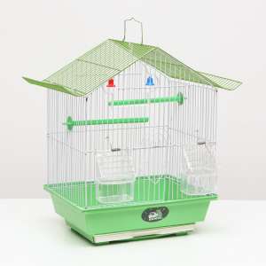 Клетка для птиц 30*23*39см зеленая Пижон