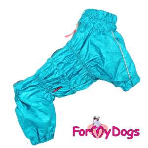 Дождевик для собак р22, спинка 42см голубой металлик Formydogs для собак