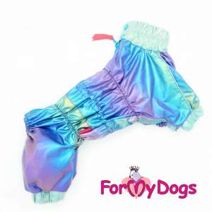 Дождевик для собак р22, спинка 42см мультиколор металлик Formydogs