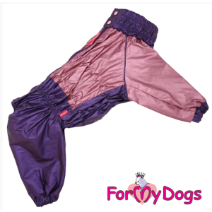Дождевик для собак рА0, спинка 35см розовый металлик Formydogs