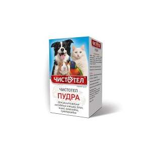 Пудра Чистотел инсектицидная универсальная 100 гр*35 для кошек