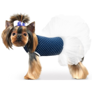 Платье Горох рL спинка 29-32см белый ZooTrend