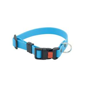 Ошейник биотановый с фастексом 15мм 20-31см матовый голубой Каскад