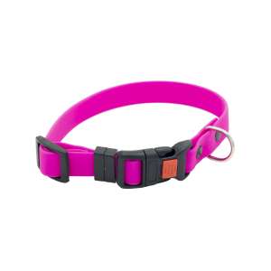 Ошейник биотановый с фастексом 15мм 20-31см матовый розовый Каскад для собак