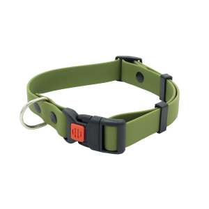 Ошейник биотановый с фастексом 25мм 37-55см матовый оливковый Каскад