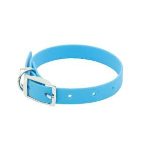 Ошейник биотановый 20мм 27-35см матовый аквамарин Каскад
