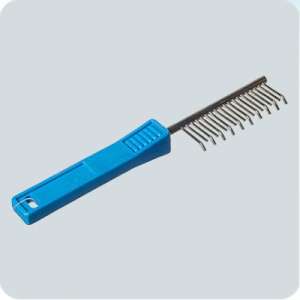 Расческа с пластмасовой ручкой, загнутая Зооник