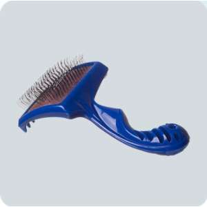 Пуходерка пластиковая с/к трехряднаяс фиг. ручкой, большая Зооник