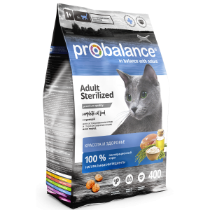 Пробаланс/Probalance Sterilized для кошек стерилизованных 400гр