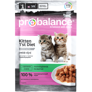 Пробаланс/Probalance пауч корм для котят кролик желе 85гр*25