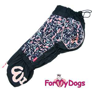 Комбинезон утепленный для собак рК43 спинка 45см синий для девочек Formydogs