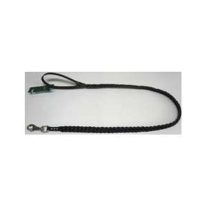 Поводок кож. плетенка с карабином 12мм., косичка, черный 120см Аркон