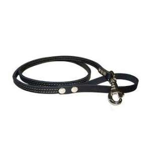 Поводок кож. с карабином 16мм. 2слоя, декоративная строчка, красный от 140см Аркон