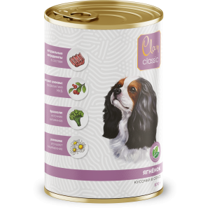 Клан/Clan Classic конс. корм для собак кусочки в соусе ягненок 970гр*6