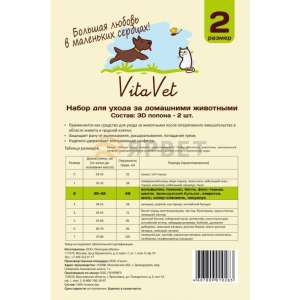 Попона послеоперационная для собак №2 (обхват груди 49см) 2шт. Vita Vet