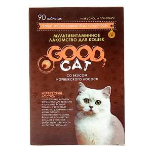 Гуд Кэт мультив. лакомство для кошек "Норвежский лосось" 90таб*6