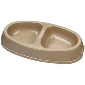 Миска пластиковая двойная 0,45л Зооник