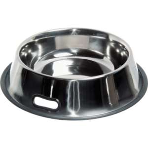 Миска металлическая №4 с ручками на резинке 0,7л Зооник