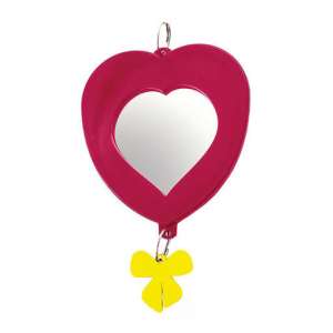 Игрушка для птиц зеркало сердечко с пласт. подвесом Дарэлл