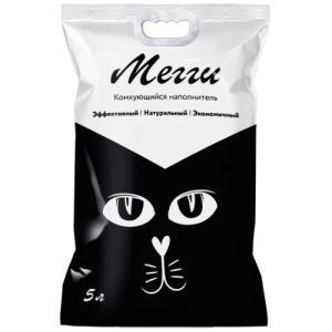 Наполнитель бентонитовый комкующийся Мегги Нейтральный Премиум 10л*2