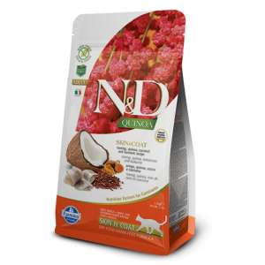 Фармина/Farmina N&D Quinoa корм для кошек Сельдь с киноа, уход за кожей и шерстью 1,5кг