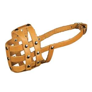 Намордник кожаный №0 кокер-спаниель, средний пудель Каскад